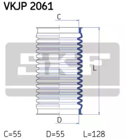 Комплект пыльника SKF VKJP 2061